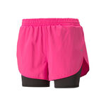 Puma Bekleidung Puma Run Favorite Woven 2in1 3in Laufshorts Damen - pink, schwarz
