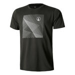 Quiet Please Bekleidung Quiet Please Square Lines T-Shirt Herren - anthrazit, 
