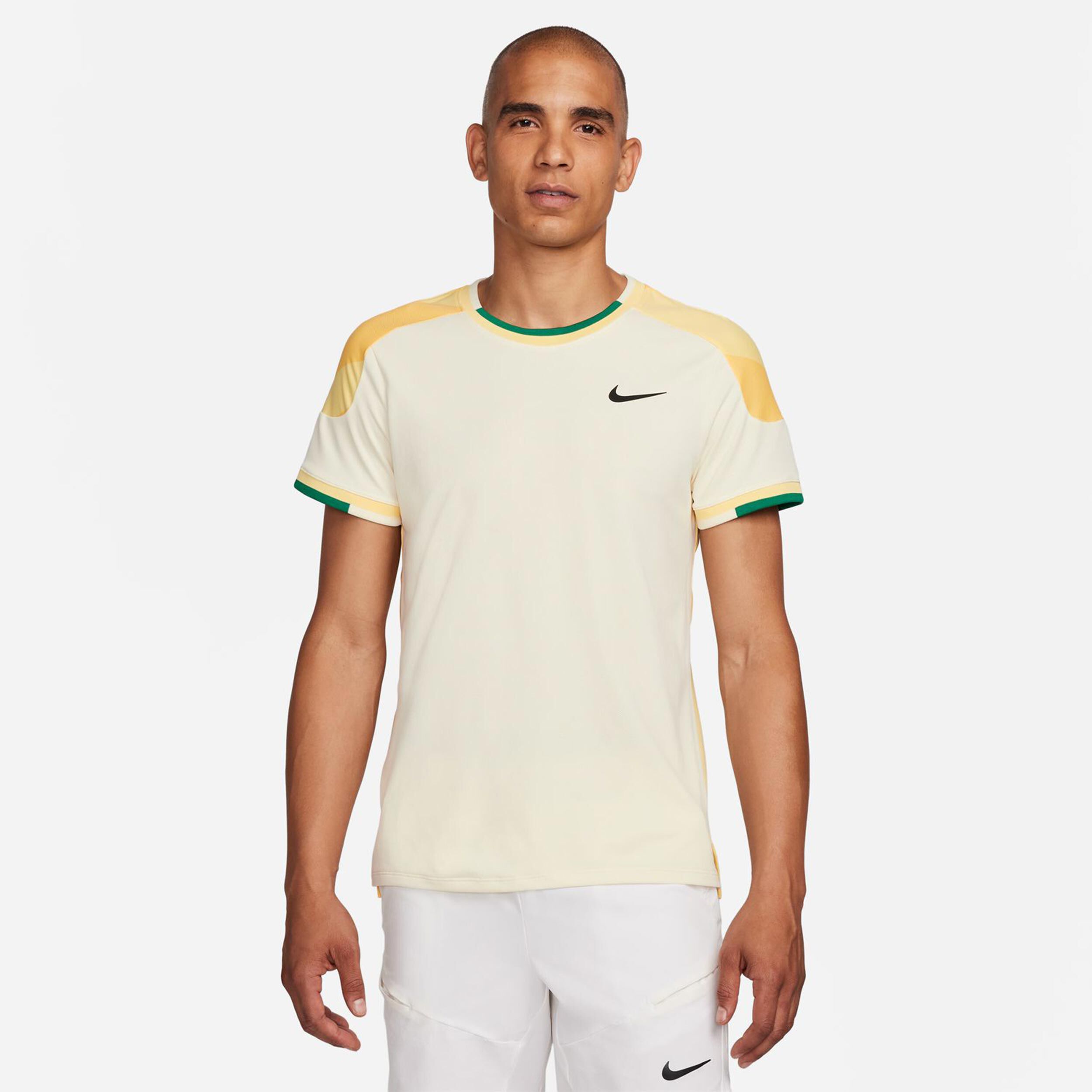 Nike Court Dri Fit Slam T Shirt Herren Creme Mehrfarbig online kaufen Tennis Point CH