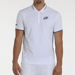Bullpadel Bekleidung Bullpadel Leiro 25V Polo Herren-Weiß