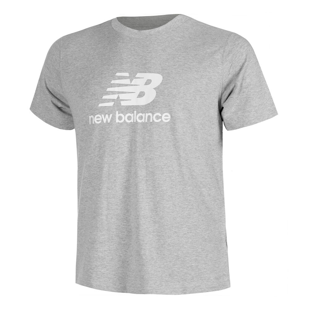 New Balance Stacked Logo Tee T-Shirt Herren - Grau