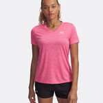 Under Armour Bekleidung Under Armour Tech Twist T-Shirt Damen-Pink,Weiß