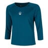 Court Crush Longsleeve Damen-petrol, wei&szlig;