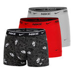 Nike Bekleidung Nike Everyday Cotton Stretch Boxer Short 3er Pack Herren-Hellrot,Hellgrau