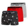Everyday Cotton Stretch Boxer Short 3er Pack Herren-Hellrot,Hellgrau
