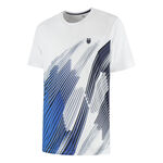 K-Swiss T-Shirt K-Swiss KS AP HYPERCOURT PRINT CREW 6 T-Shirt Herren-wei&szlig;