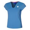 Spike V-Neck T-Shirt Damen-Blau
