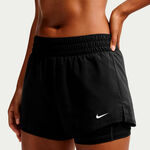 Nike Shorts Nike Dri-Fit One Mid Rise 2in1 3in Sport-BH Damen-schwarz, wei&szlig;