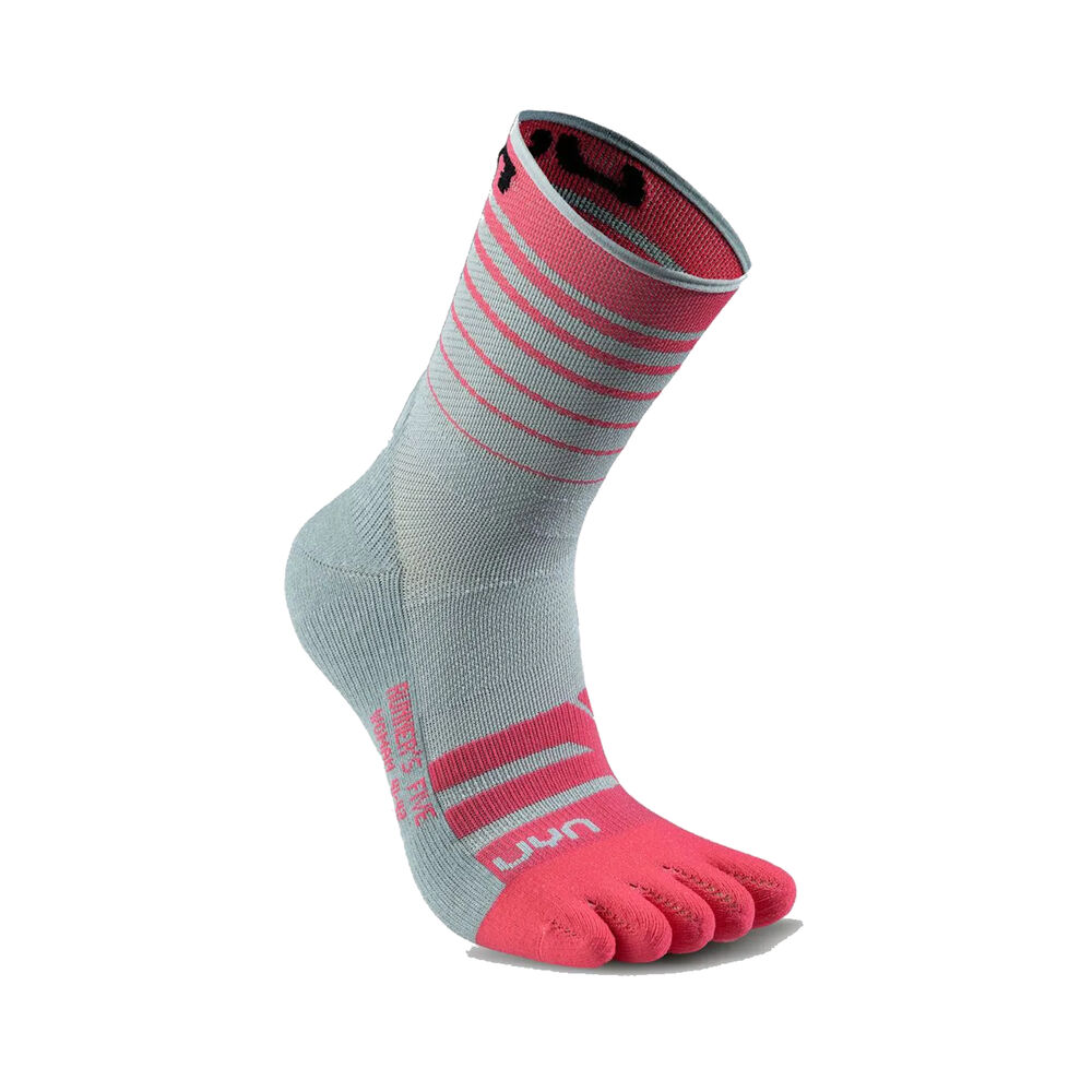 UYN Runner%27s Five Laufsocken Damen - Grau, Pink