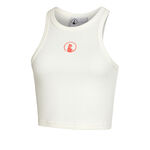 Quiet Please Bekleidung Quiet Please Crossroad Ribbed Tank-Top Damen-Wei&szlig;