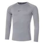 Nike Bekleidung Nike Pro Longsleeve Herren-Hellgrau