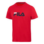 Fila Bekleidung Fila   Logo T-Shirt - rot, schwarz