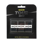 Tennis-Point Tennisovergrip Tennis-Point Tour Tacky 3er Pack - schwarz