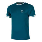 Quiet Please Tennisbekleidung Quiet Please Create Break Ringer T-Shirt Herren-Petrol,Wei&szlig;