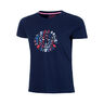 New York 2024 Chill T-Shirt Mädchen - dunkelblau, rot