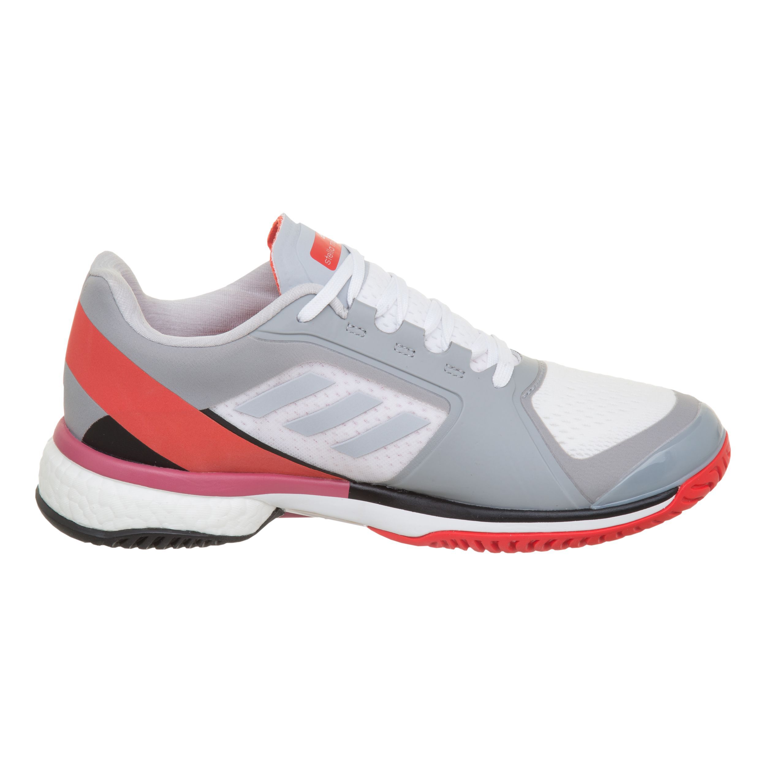 adidas Stella McCartney Barricade Boost Allcourtschuh Damen Hellgrau Rot online kaufen Tennis Point CH