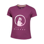 Quiet Please Bekleidung Quiet Please Baseline Logo T-Shirt M&auml;dchen-Berry,Pink
