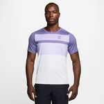 Nike Bekleidung Nike Court Dri-FIT Advantage Print T-Shirt Herren - flieder, weiß