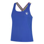 Quiet Please Bekleidung Quiet Please Serve & Volley 2.0 Tank-Top Damen - blau, wei&szlig;