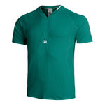 Wilson Bekleidung Wilson Players Seamless Zip Henley 2.0 T-Shirt Herren-Grün