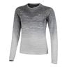 Seamless Longsleeve Damen-Weiß,Grau