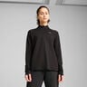 Velocity Cloudspun 1/4 Zip Laufshirt Damen-Schwarz