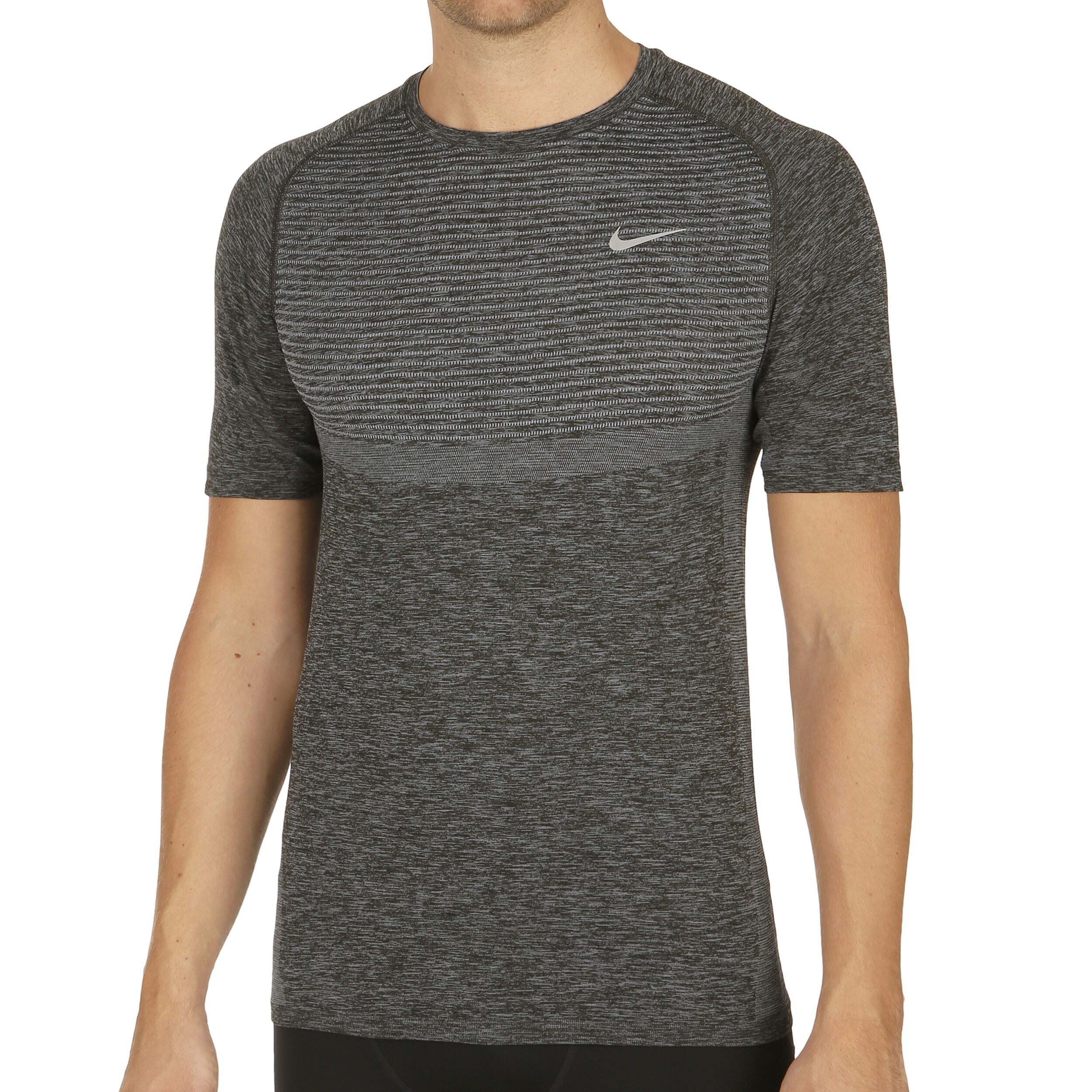 Nike Dri Fit Knit T Shirt Herren Dunkelgrau Silber online kaufen Tennis Point CH