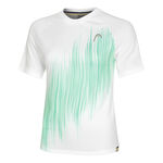 HEAD Bekleidung HEAD Performance T-Shirt Damen-Weiß,Türkis