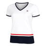 Elisabeth T-Shirt Damen-Weiß,Dunkelblau