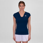 BIDI BADU Bekleidung BIDI BADU Crew V-Neck T-Shirt Damen-Dunkelblau