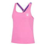 Quiet Please Tennisbekleidung Quiet Please Serve & Volley 2.0 Tank-Top Damen - pink, wei&szlig;