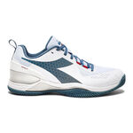 Diadora Tennisschuhe Diadora Blushield Torneo 2 Sandplatzschuh Herren - wei&szlig;, petrol