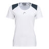 22 Tech T-Shirt Damen - weiß, dunkelblau
