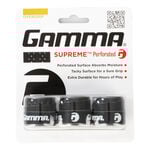Gamma Overgrips Gamma  Supreme Perforated 3er Pack - schwarz
