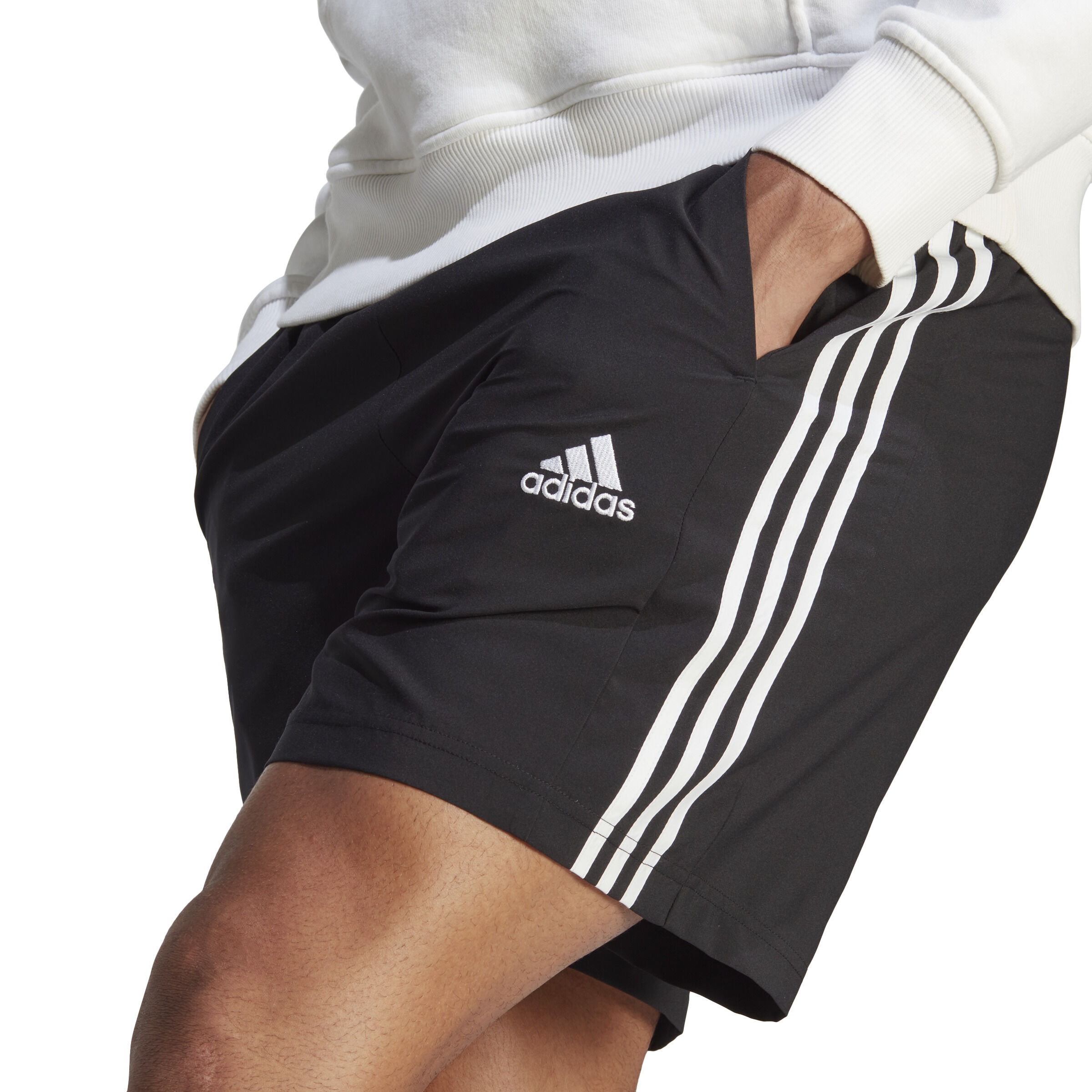 adidas Essentials AEROREADY Chelsea 3 Stripes Shorts Herren Schwarz WeiB online kaufen Tennis Point CH
