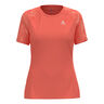 Essential Print Crew Neck Laufshirt Damen - orange, 