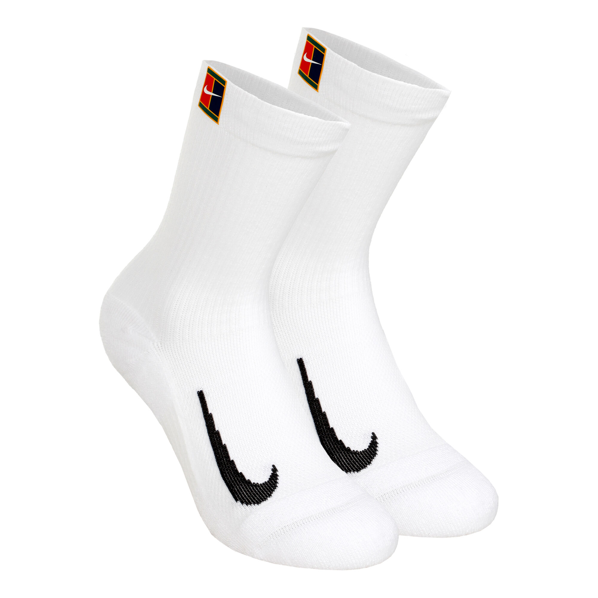 Nike Court Multiplier Cushioned Tennissocken 2er Pack Weiß Schwarz