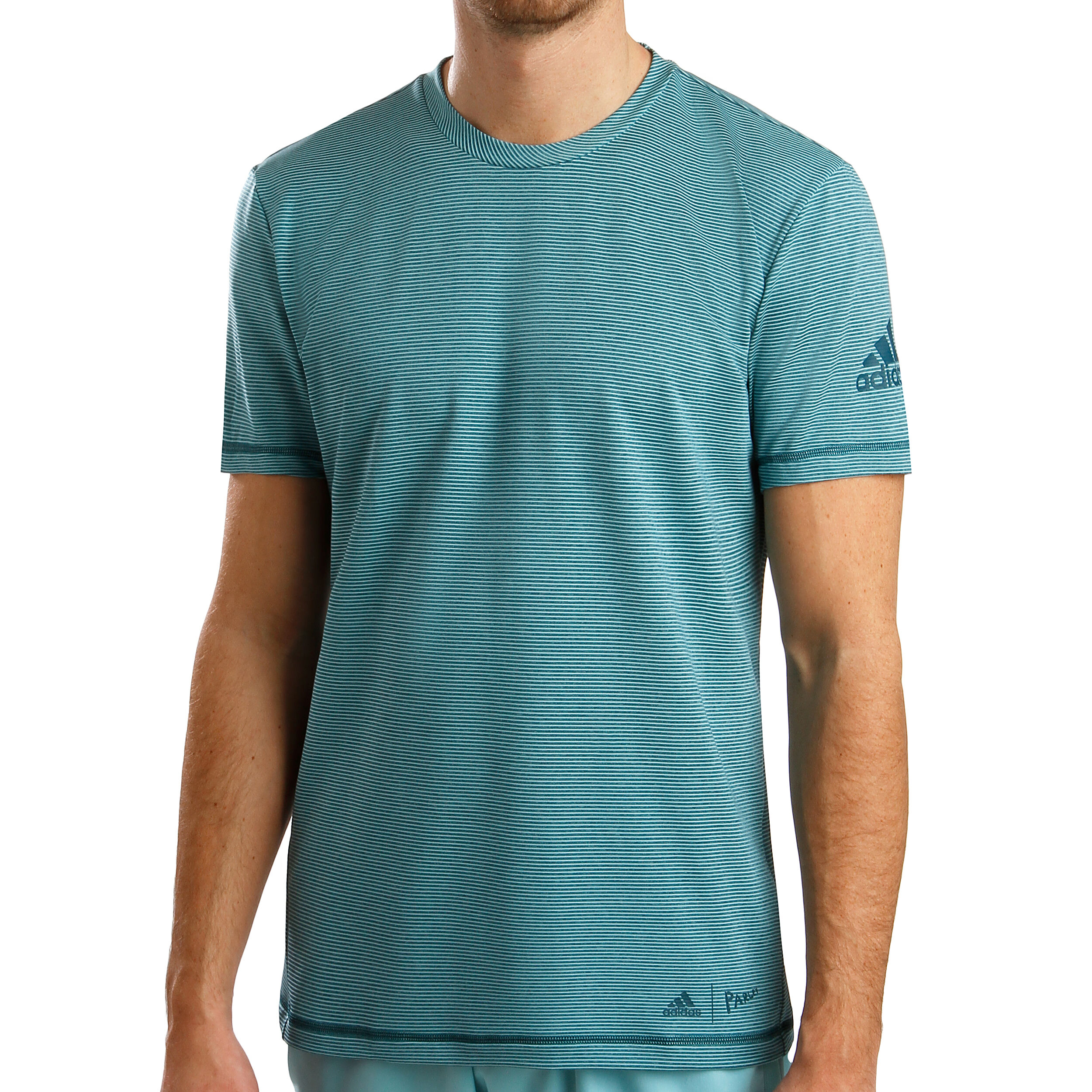 adidas Parley Striped T Shirt Herren Mint, Petrol online adidas Parley Striped T Shirt Herren Mint, Petrol online