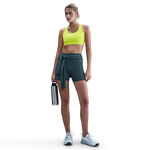 Nike Bekleidung Nike Swoosh Medium Sport-BH Damen - limette, wei&szlig;