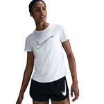 Nike Bekleidung Nike Swoosh Laufshirt Damen-Weiß