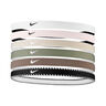 Nike Flex Classic Haarband 6er Pack-Weiß,Dunkelblau