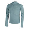 Launch Quarter-Zip Laufshirt Herren - blaugrau, 
