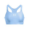 Heatgear High Sport-BH Damen - hellblau, weiß