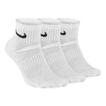 Nike Bekleidung Nike Everyday Cush Ankle Sportsocken 3er Pack-Wei&szlig;,Schwarz
