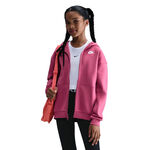 Nike Bekleidung Nike Club Fleece Oversized Full-Zip Sweatjacke Mädchen-Berry