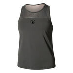 Quiet Please Bekleidung Quiet Please Sparkle Racerback Tank-Top Damen-Anthrazit