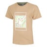 Wild Swirl Court T-Shirt Damen-Beige,Mehrfarbig