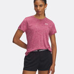 Under Armour Bekleidung Under Armour Tech Twist T-Shirt Damen-Berry,Weiß