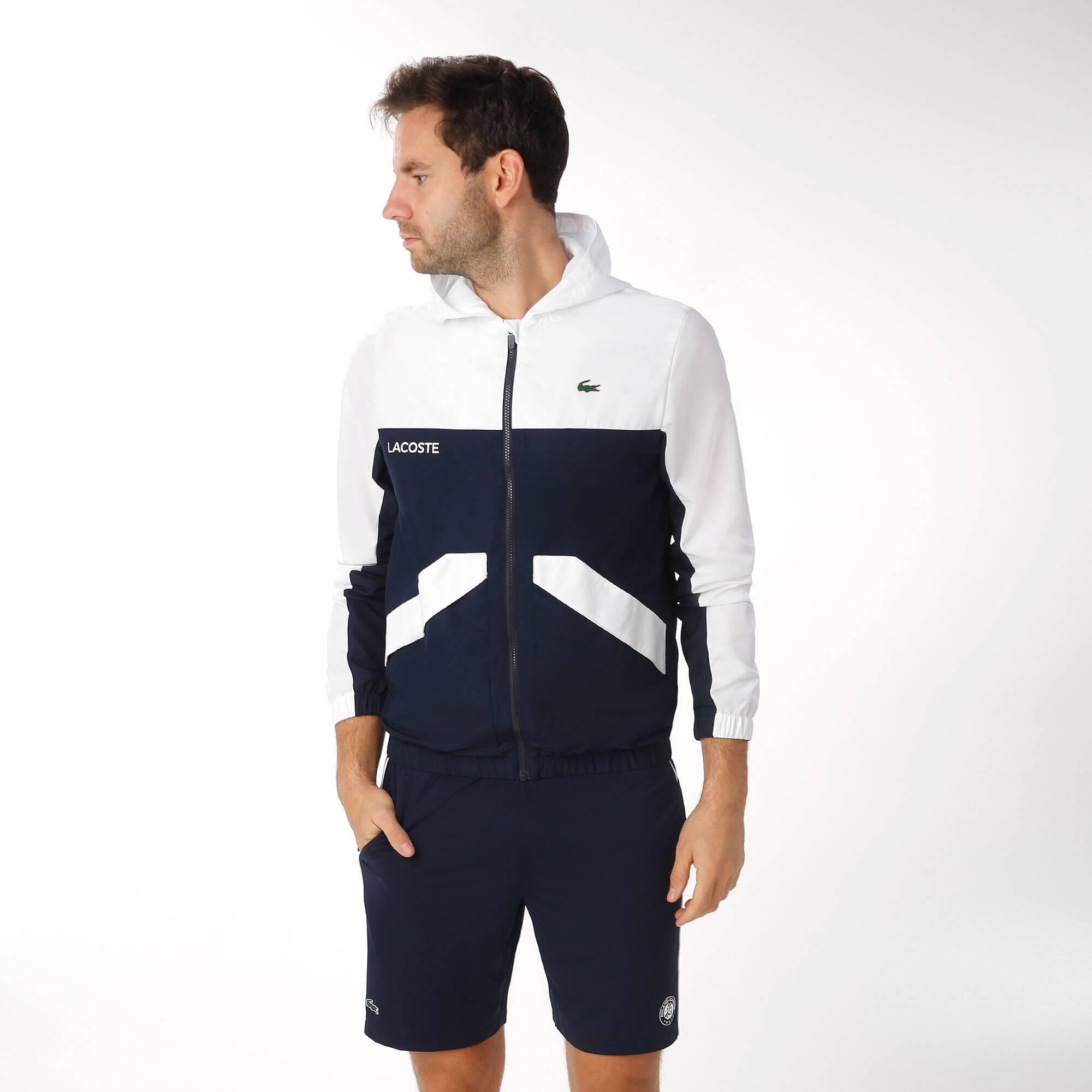 Lacoste Trainingsjacke Herren Dunkelblau, Weiß online kaufen | Tennis Point  CH