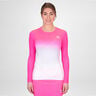 Crew Gradiant Longsleeve Damen-Pink,Weiß